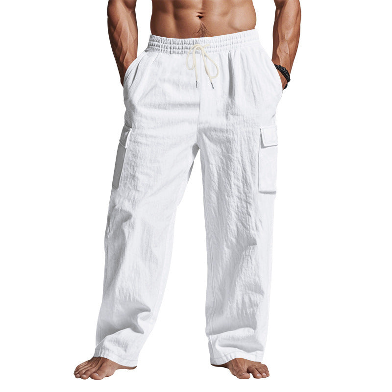 Luke – Men's Breathable Linen Cargo Pants