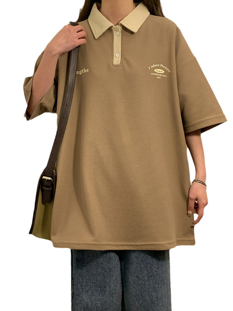 Kathleen – Vintage Short Sleeve Polo Shirt