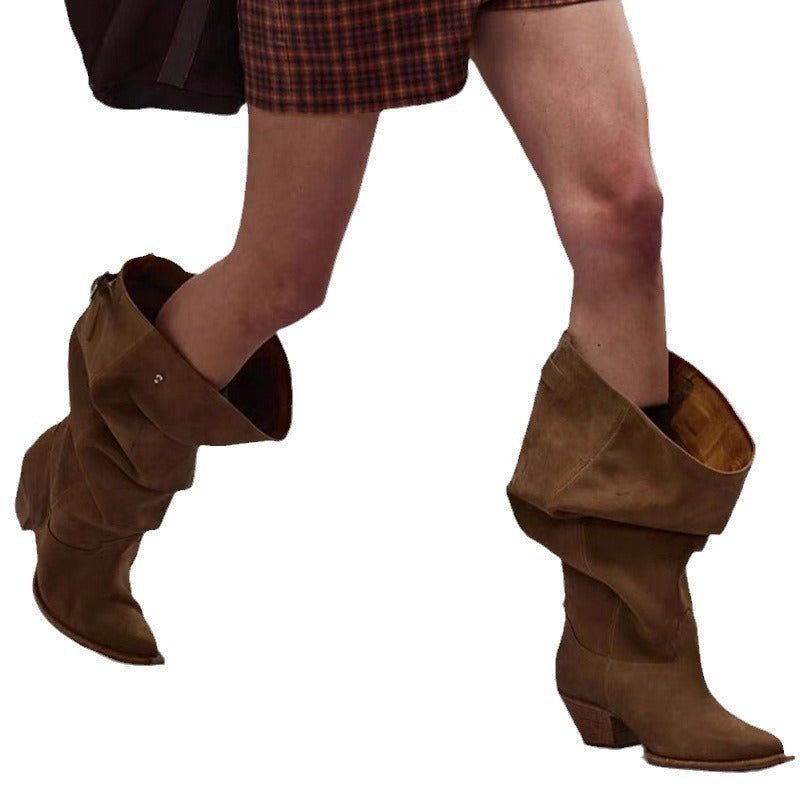 Claire – Chic Pleated Boots