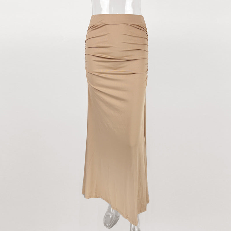 Linda – Sexy Slim Fit Long Dress with Pleated Wide Hem
