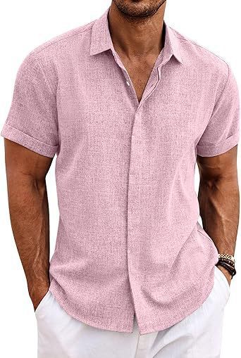 Terence – Men's Short Sleeve Casual Buckle Shirt