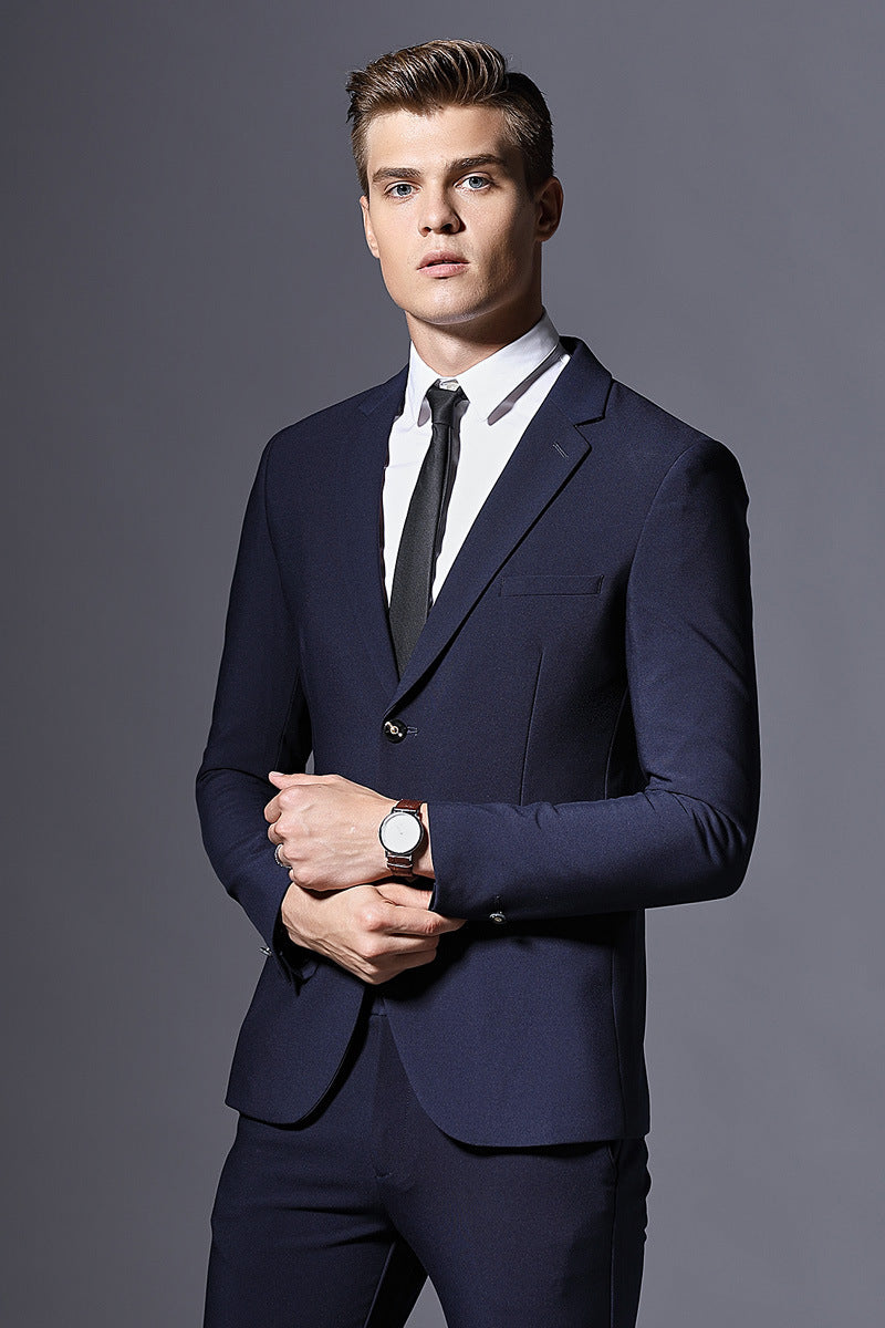 Jake – Slim Men's Suit with Button Details