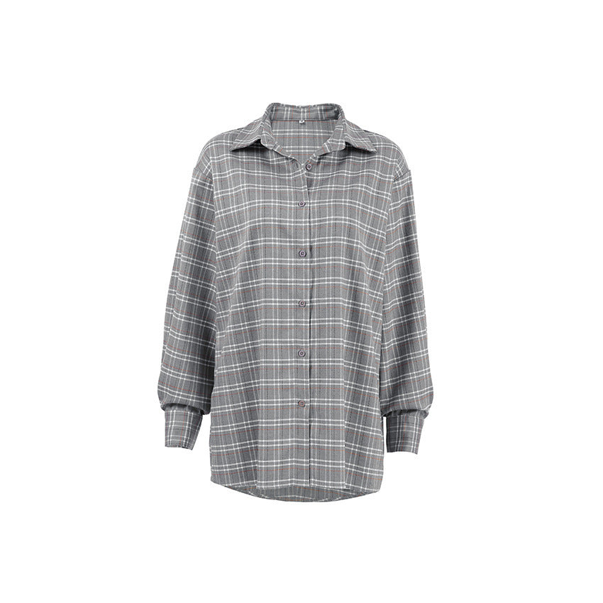Philip – Gray Plaid Polo Shirt