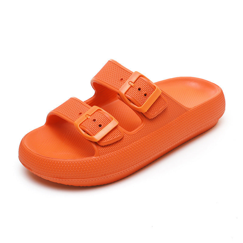 Susan – Soft Platform Double Buckle Slippers