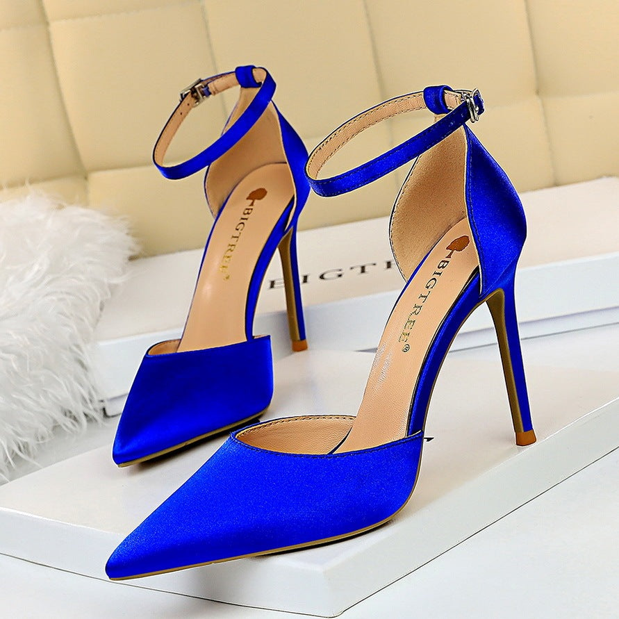 Andrea – Pointed Vegan Silk High Heels
