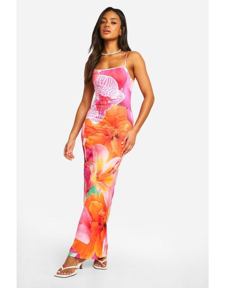 Angela – Women's Digital Print Suspender Dress