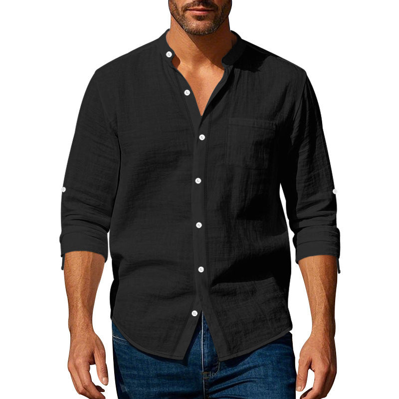 Chris – Casual Men's Linen Pocket Shirt
