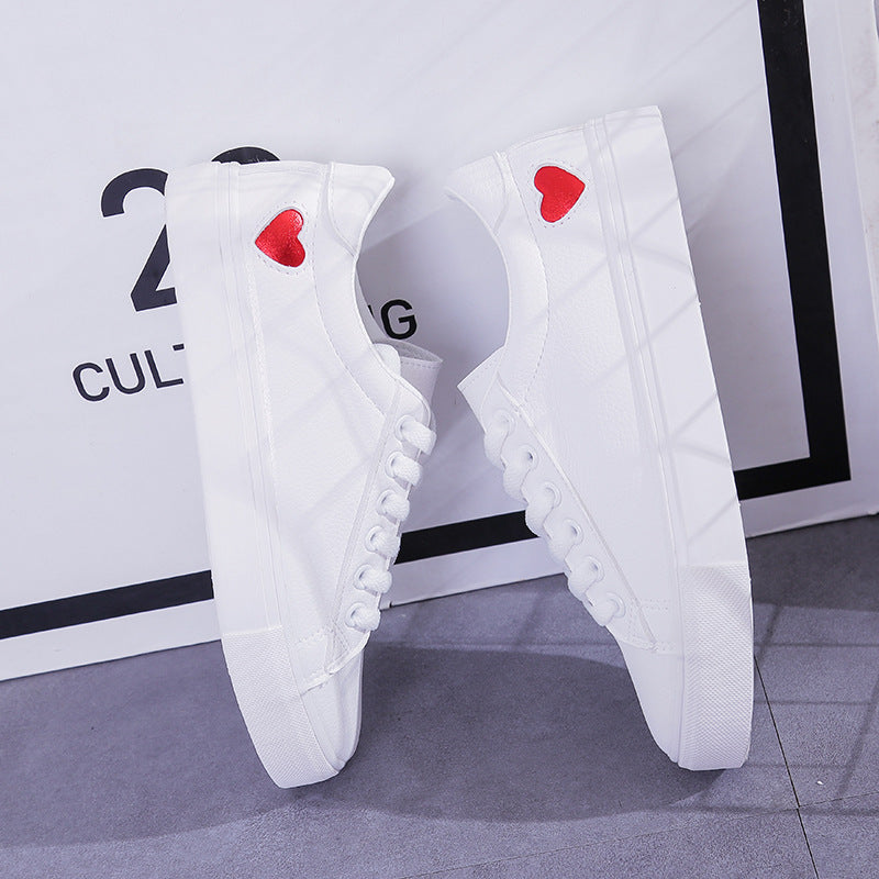 Ruth – Breathable Vegan Leather Heart Flats