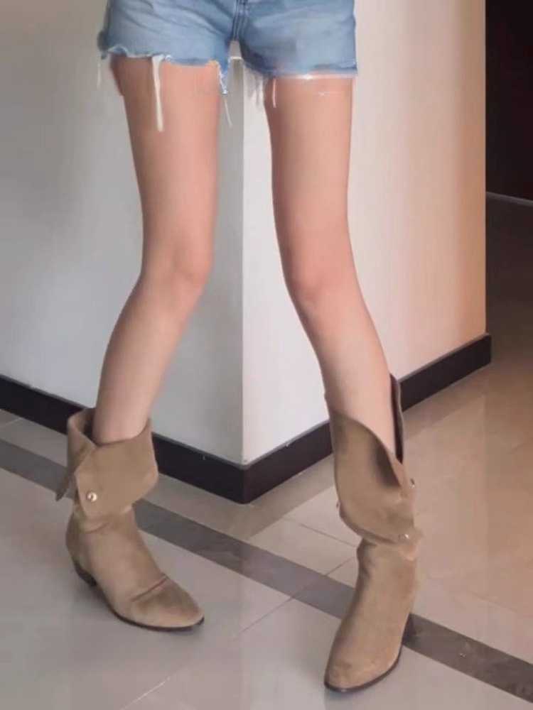 Brenda – Mid-Calf Western Vegan Leather Boots