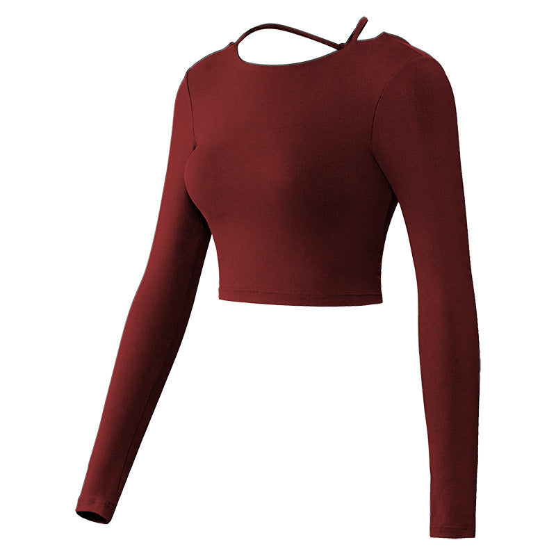 Melissa – Long Sleeve Yoga Top with Back Strap