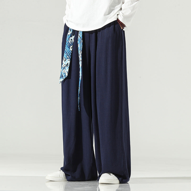 Ray – Men's Linen Wide Leg Pants