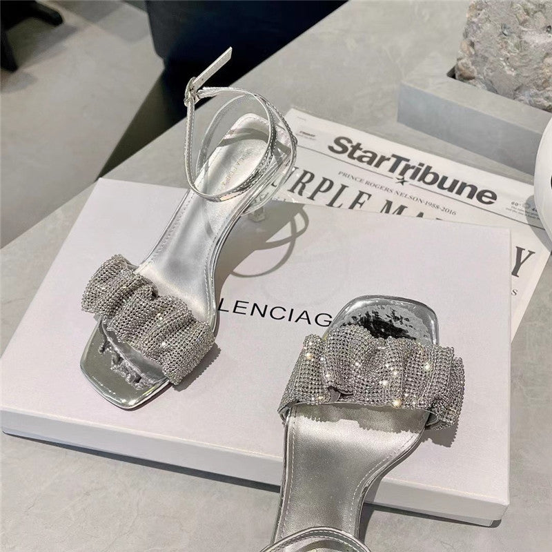 Tracy – Square Toe Fashion Sandals with Stiletto Heels