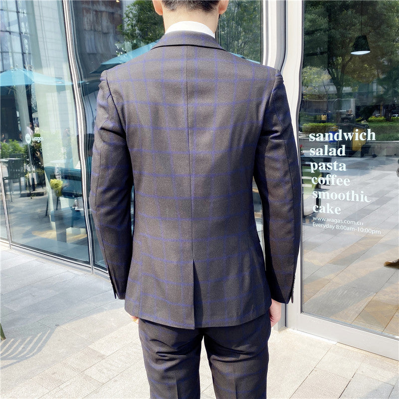 Colin – Men's Check Three-piece Suit