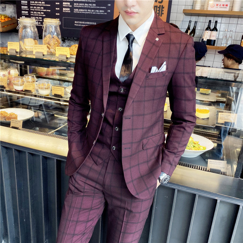 Colin – Men's Check Three-piece Suit