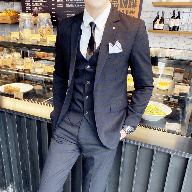 Colin – Men's Check Three-piece Suit
