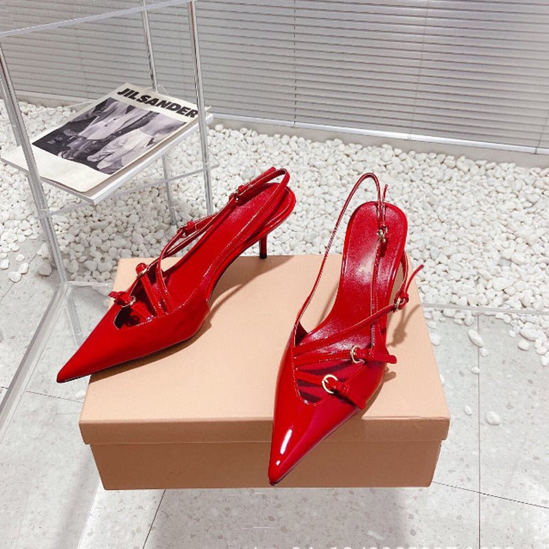 Harriet – French Style Kitten Heel Sandals