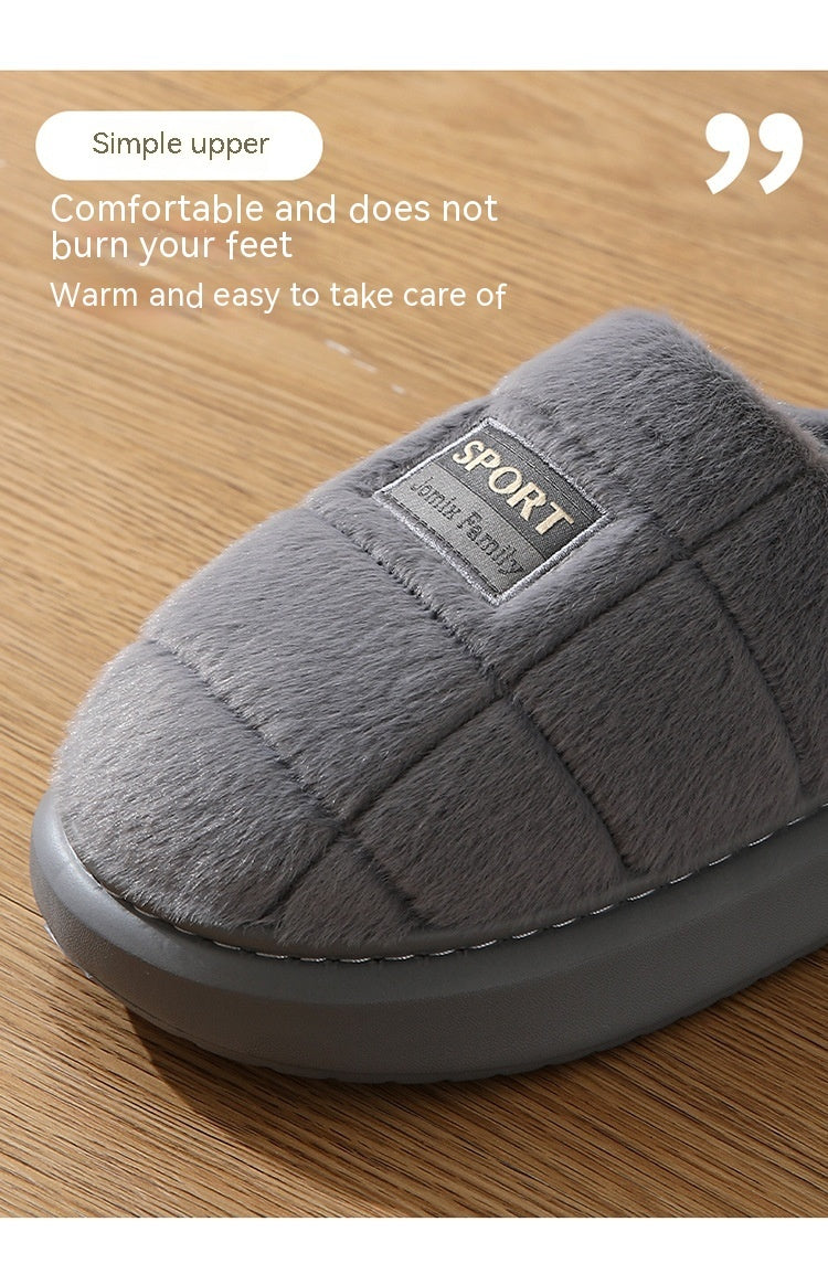 Aidan – Men's Warm Woolen Slippers with Thick Sole