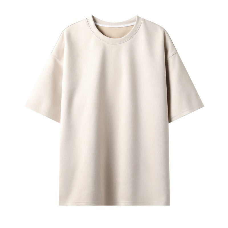 Nigel – Men's Loose Vegan Suede Pullover T-Shirt