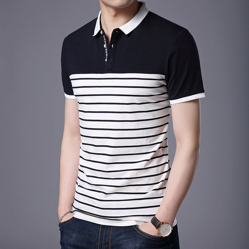 Phillip – Men's Short Sleeve Polo with Geometric Patterns