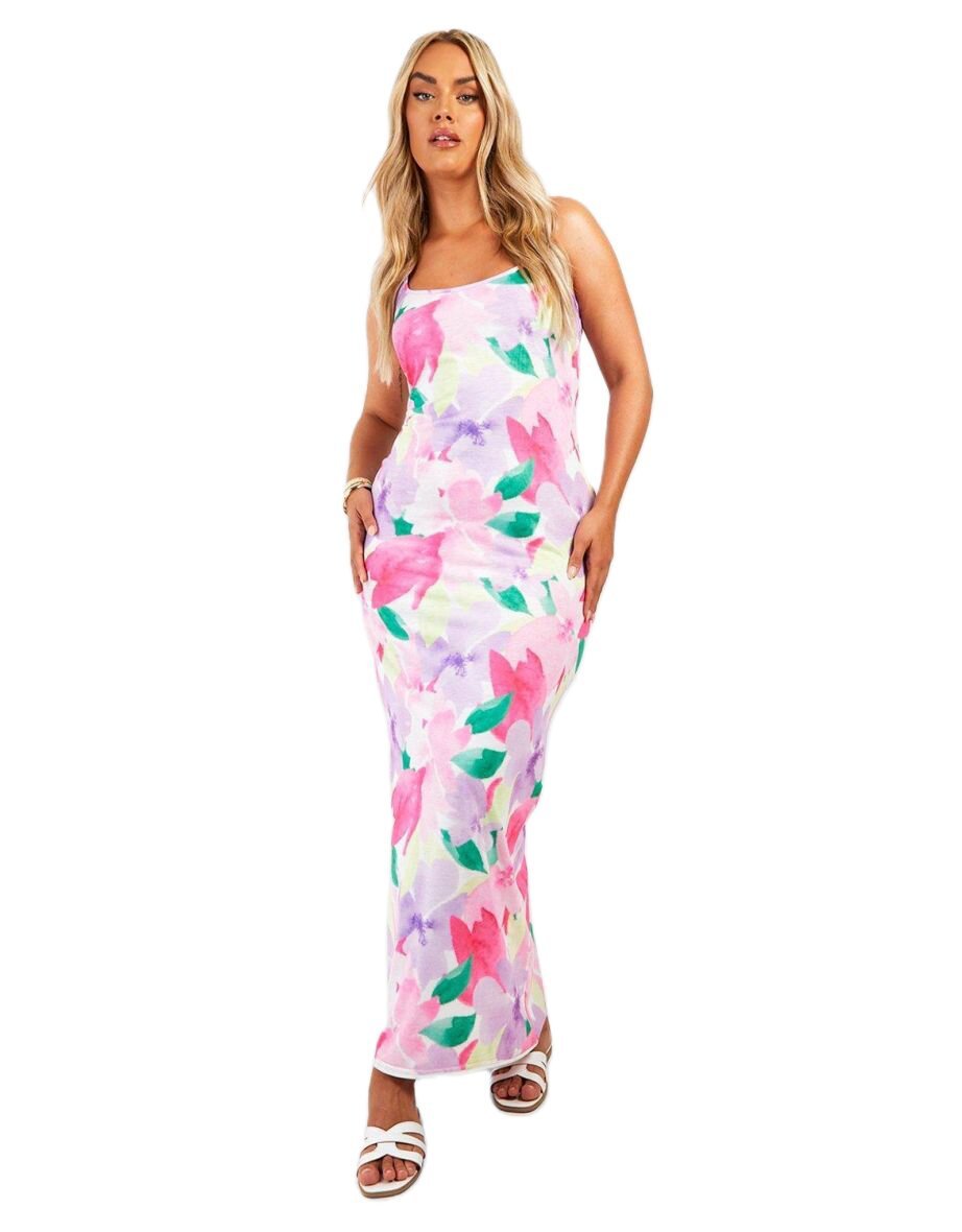 Angela – Women's Digital Print Suspender Dress