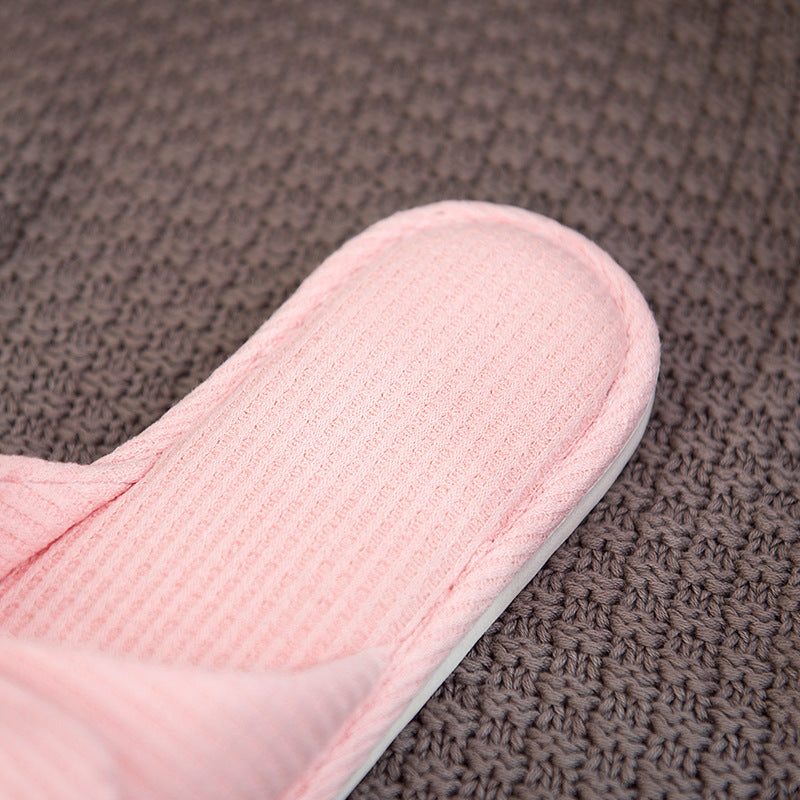 Tara – Striped Linen Slippers