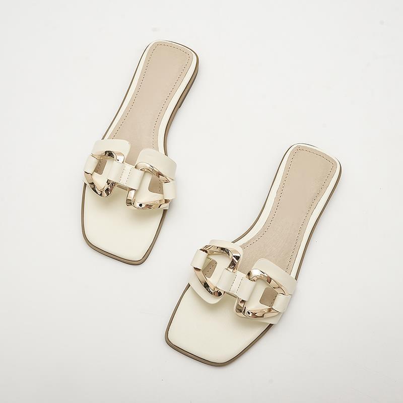 Christina – Flat Summer Slippers in Premium Vegan Leather