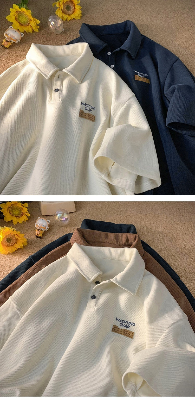 David – Retro Men's Polo Shirt with Dots