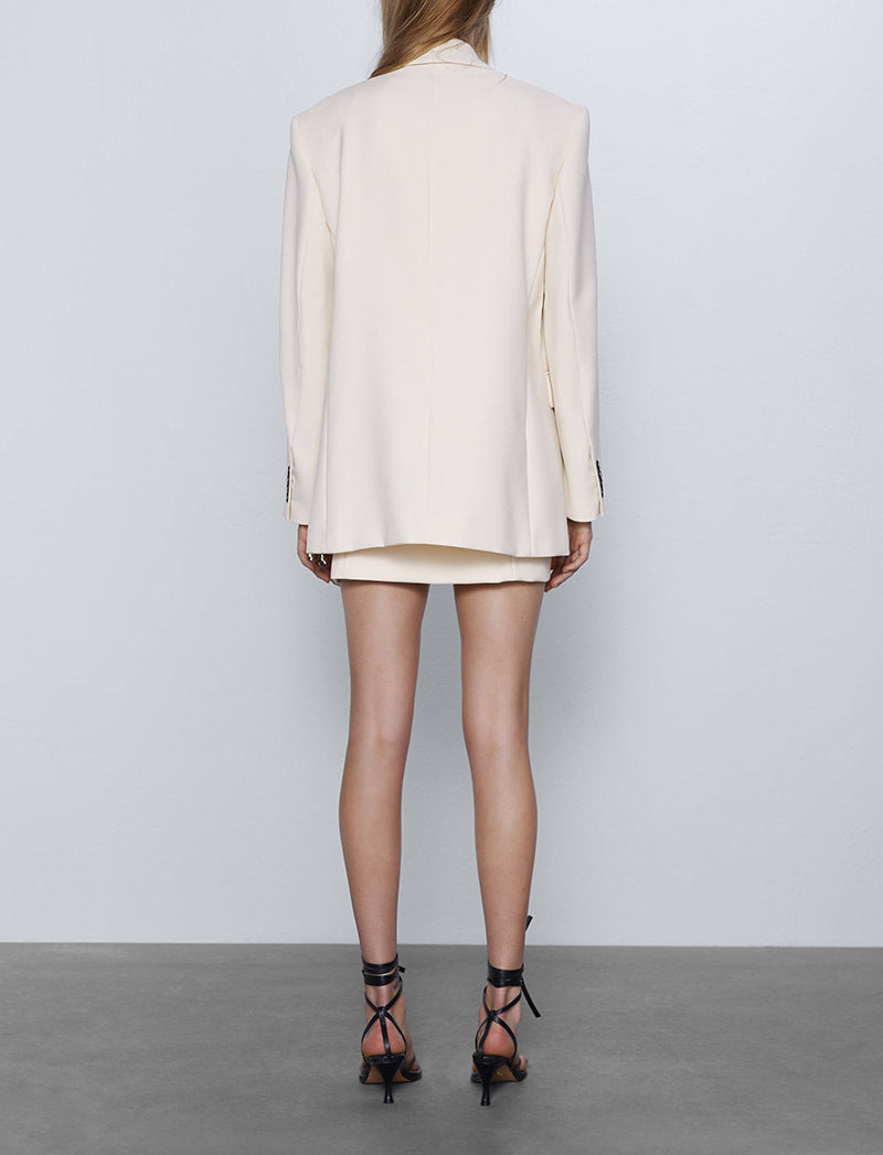 Warren – Beige One-Button Blazer