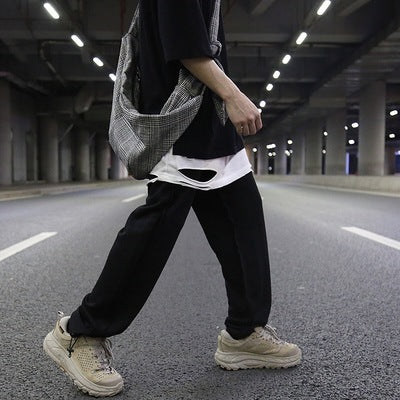 Dale – Pure Color Beam Pants with Reverse Stitching