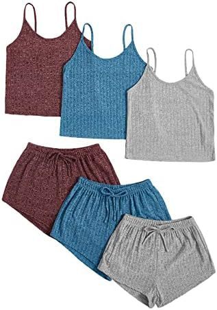 Marie – Rib Knitted Crop-top with Lace-up Shorts