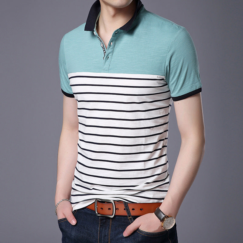 Phillip – Men's Short Sleeve Polo with Geometric Patterns