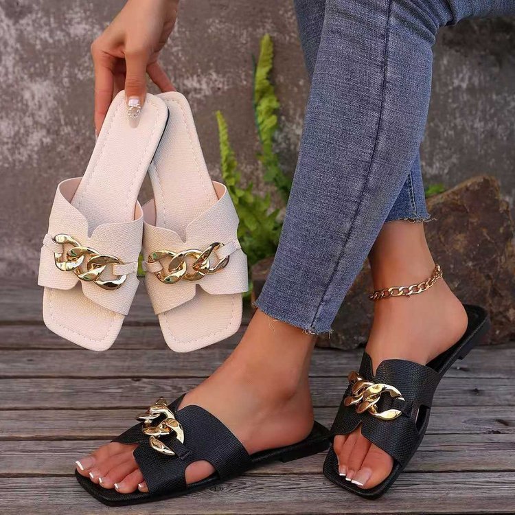 Nicole – Lightweight Fashion Chain Slippers