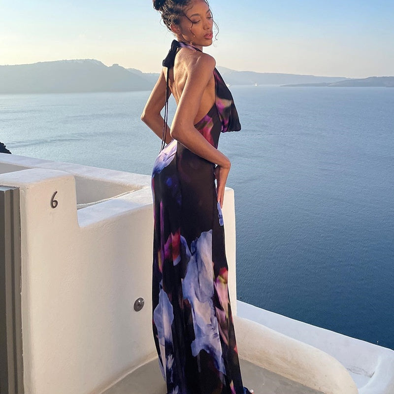 Jasmine – Long Dress with Vertical Collar
