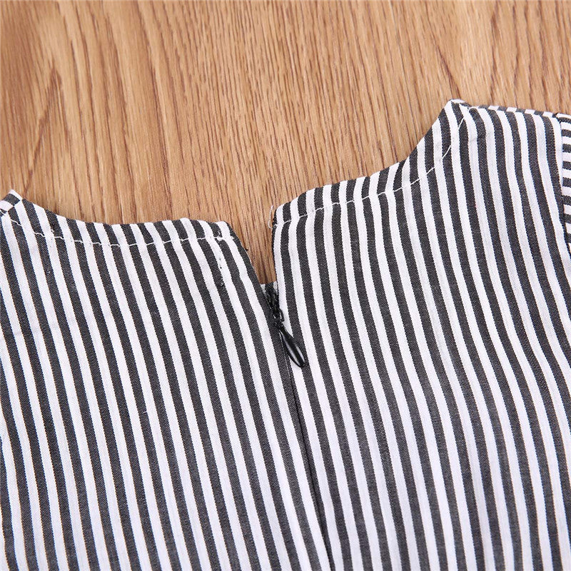 Sharon – Flared Sleeve Classic Striped Tunic