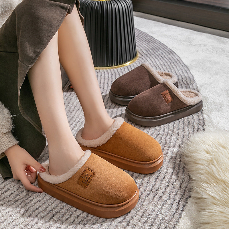 Shirley – Velvet Thermal Non-slip Vegan Suede Slippers