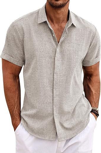 Terence – Men's Short Sleeve Casual Buckle Shirt