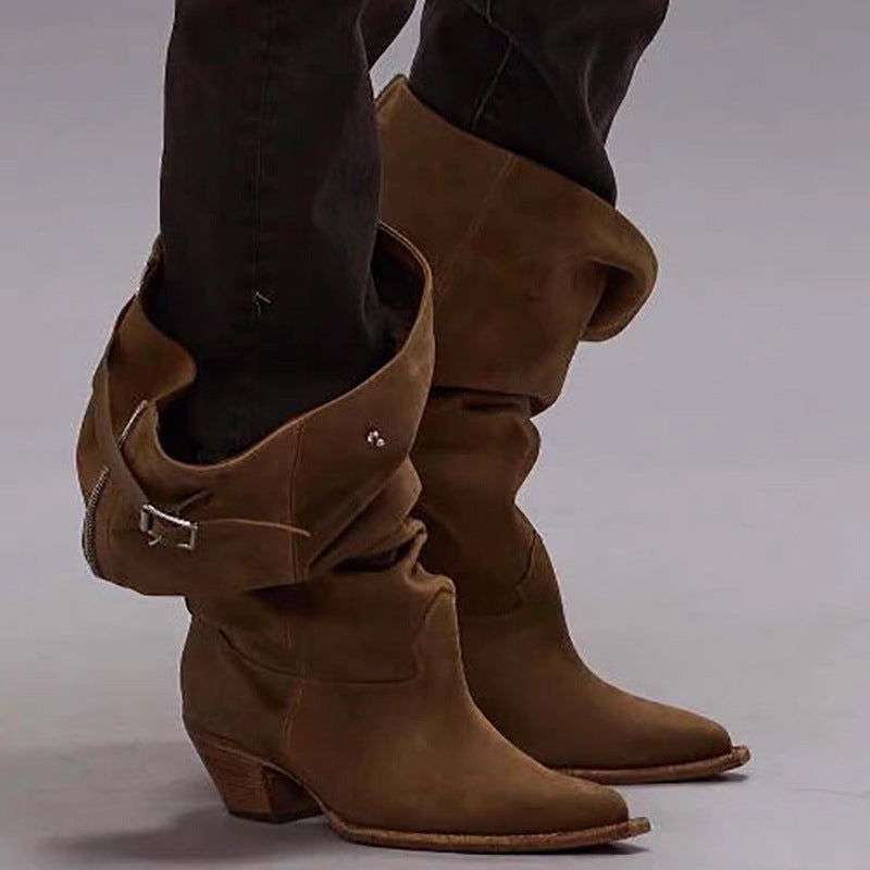 Claire – Chic Pleated Boots