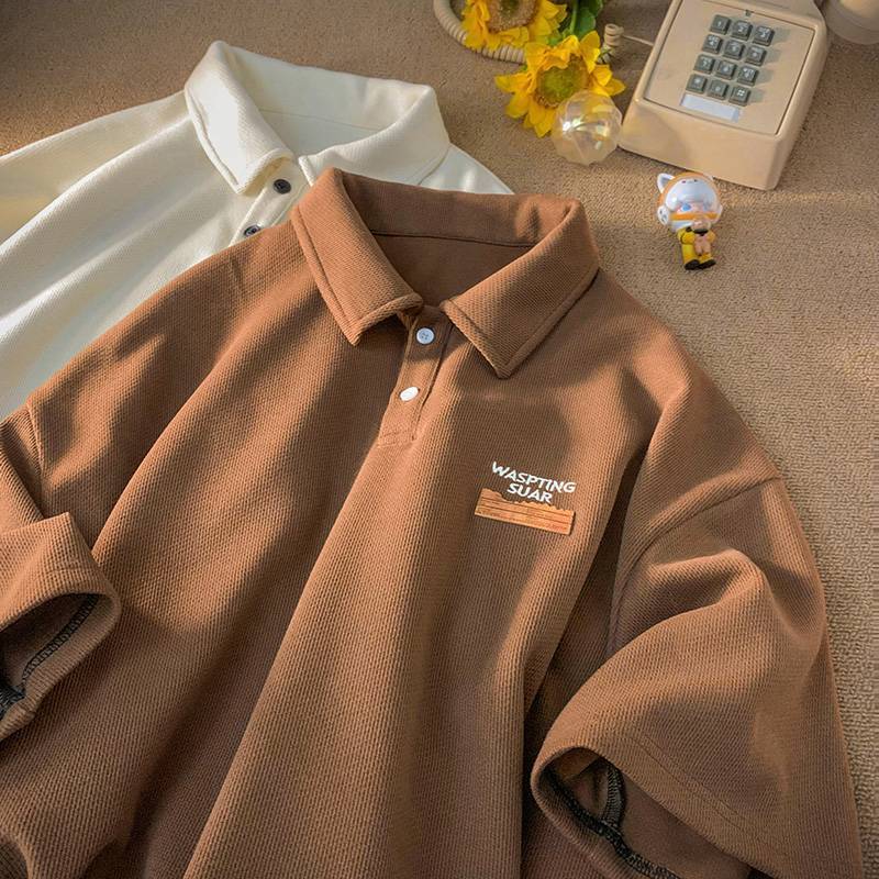 David – Retro Men's Polo Shirt with Dots