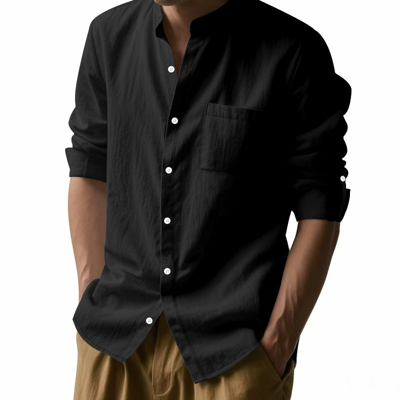 Chris – Casual Men's Linen Pocket Shirt