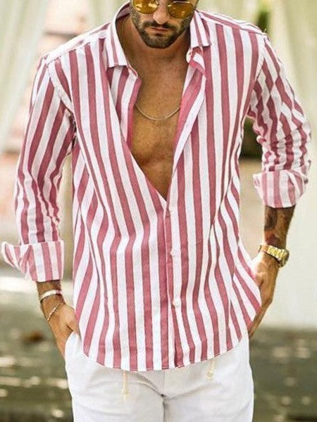 Steven – Striped Polo Collar Shirt