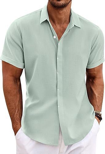 Terence – Men's Short Sleeve Casual Buckle Shirt