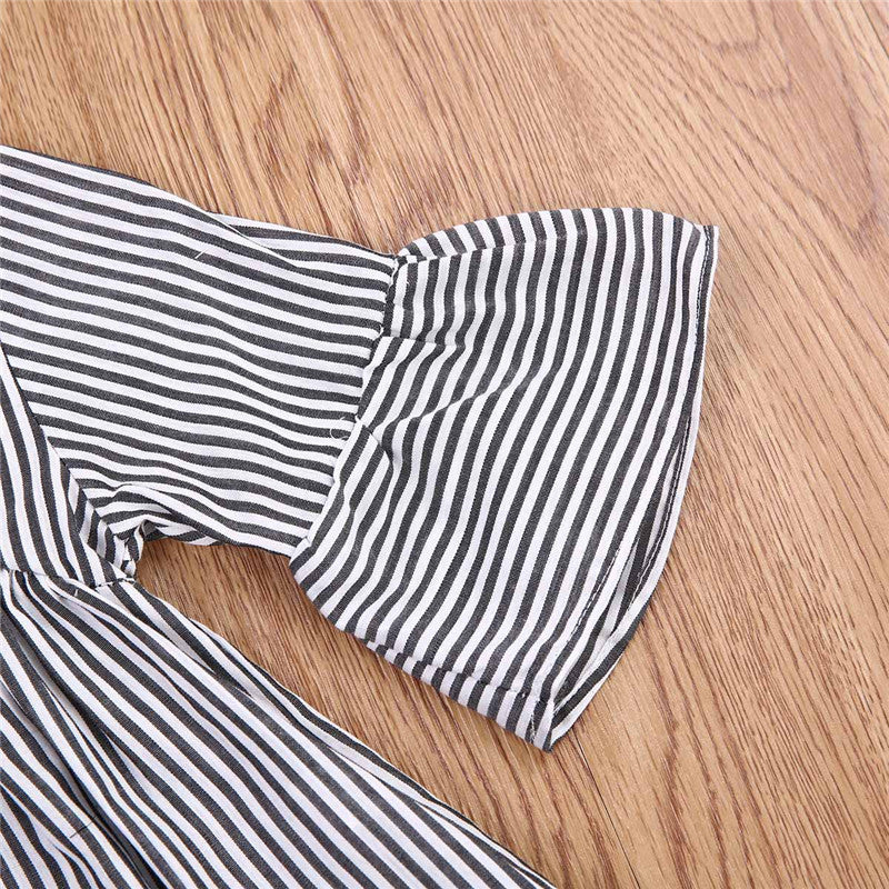 Sharon – Flared Sleeve Classic Striped Tunic