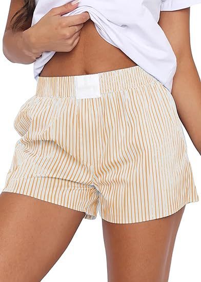 Brenda – Loose Comfortable Striped Shorts with Pockets