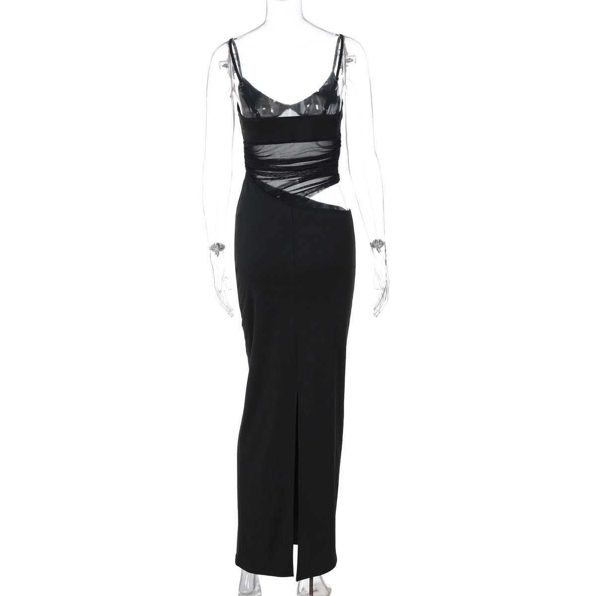 Ruth – Sexy Patchwork Slit Mesh Dress