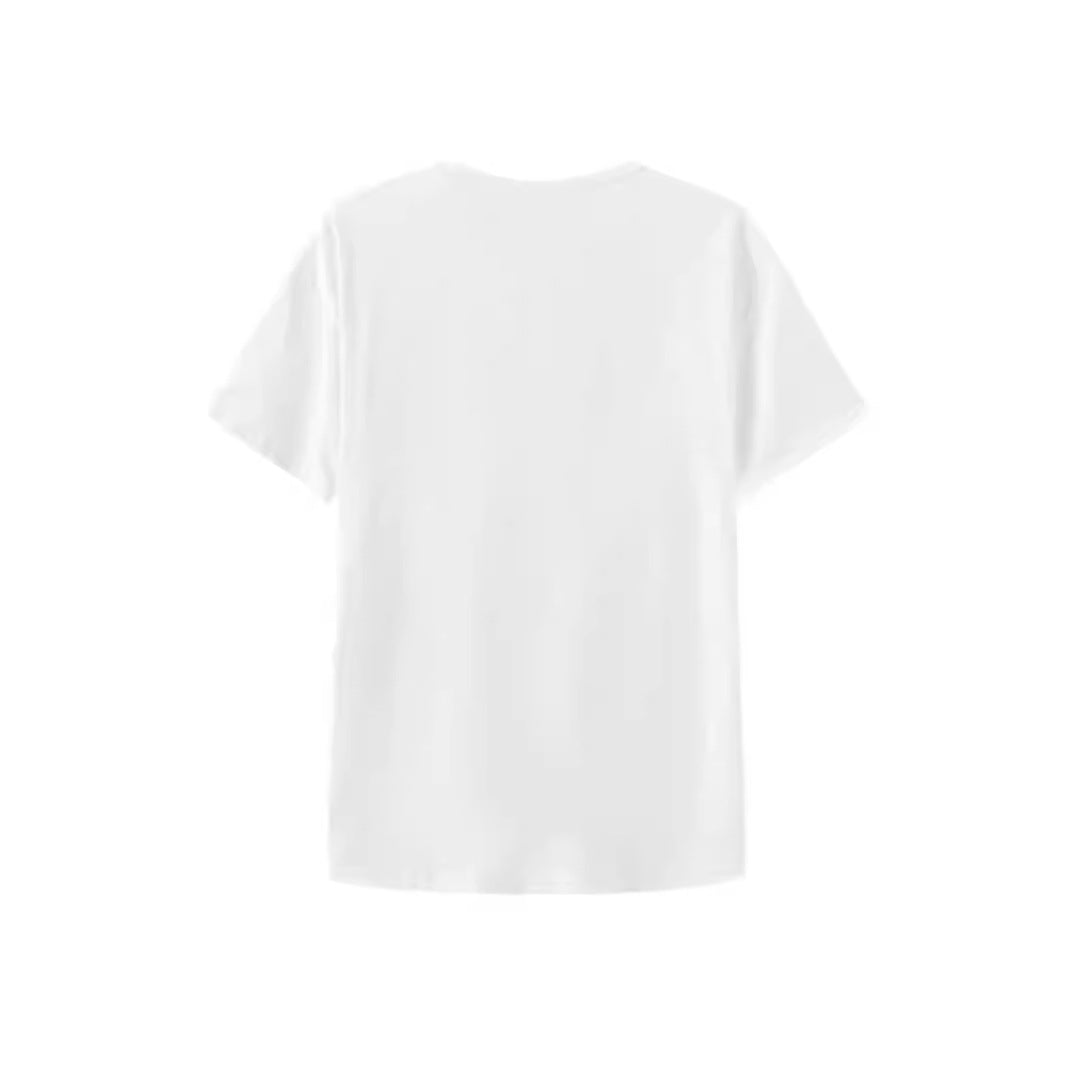 Claire – Casual Print Drop Shoulder Short Sleeve