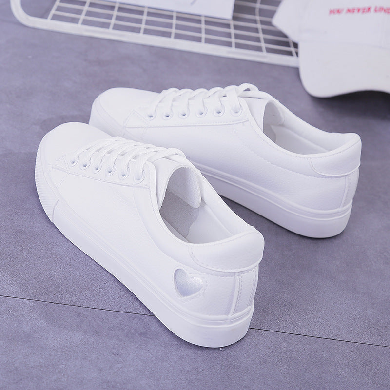 Ruth – Breathable Vegan Leather Heart Flats