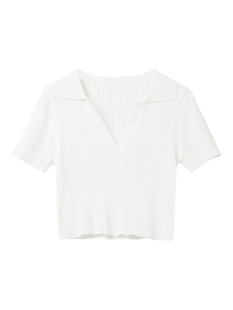 Shane – V-Neck Ice Silk Polo Sweater
