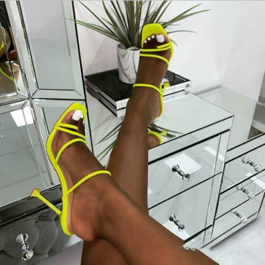 Natasha – Stiletto Heel Square Toe Sandals