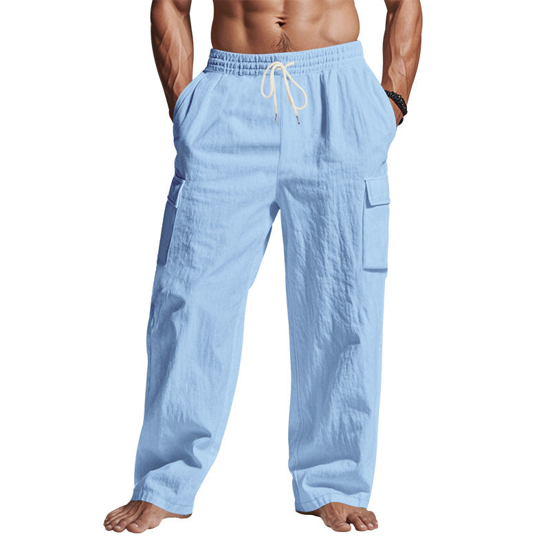 Luke – Men's Breathable Linen Cargo Pants