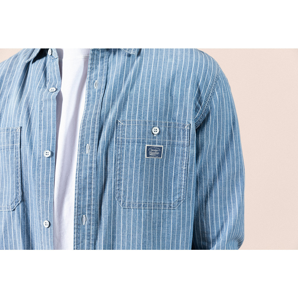 Richard – Casual Shirt with Blue Striped Design